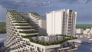 نمای پلکانی برج ساحلی فورسیزن