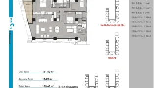 C2 پلان 186 متری پروژه فورسیزن