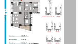 E2 پلان 180 متری پروژه فورسیزن