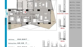F2 پلان 263 متری پروژه ففورسیزنس